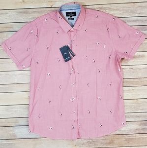 Michael Brandon Slim Fit Men's Pink Large Crane